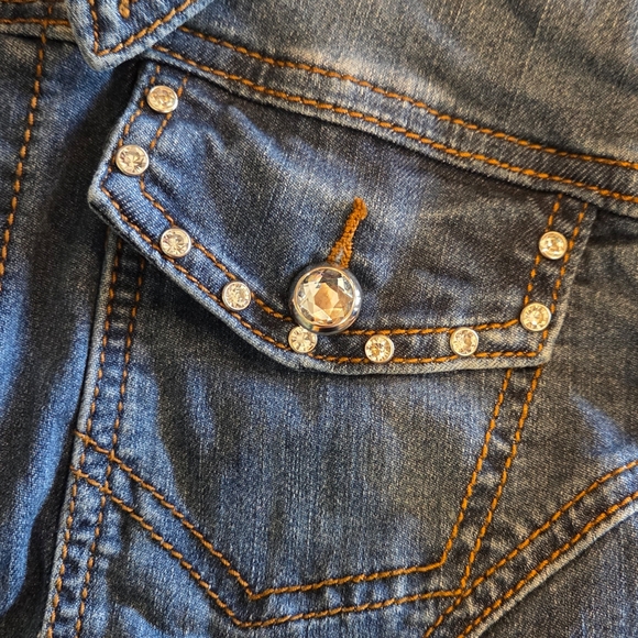 Earl Jeans Blue Denim Jacket with Stud Details - Picture 4 of 13
